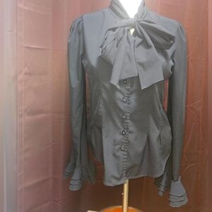 Womens button up flare blouse